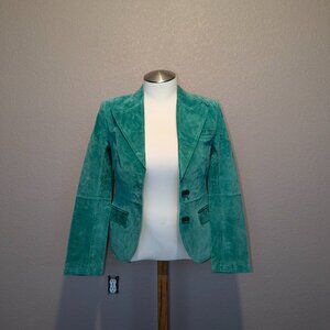 Blanco Green Suede Leather Jacket L